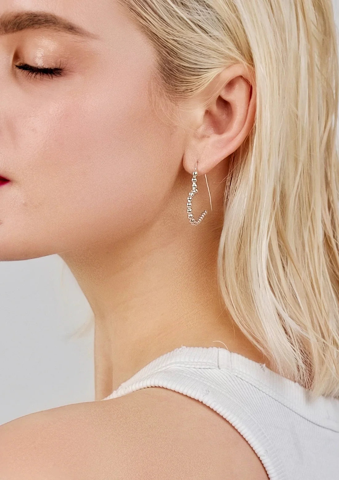 Bold Heart Hoops Silver