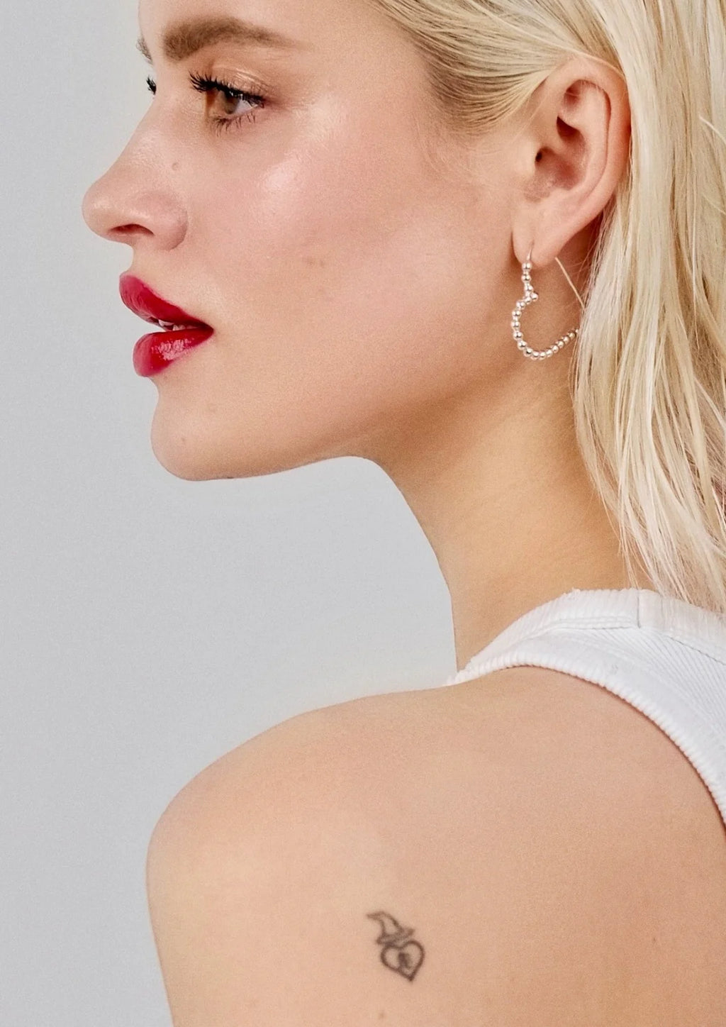 Bold Heart Hoops Silver