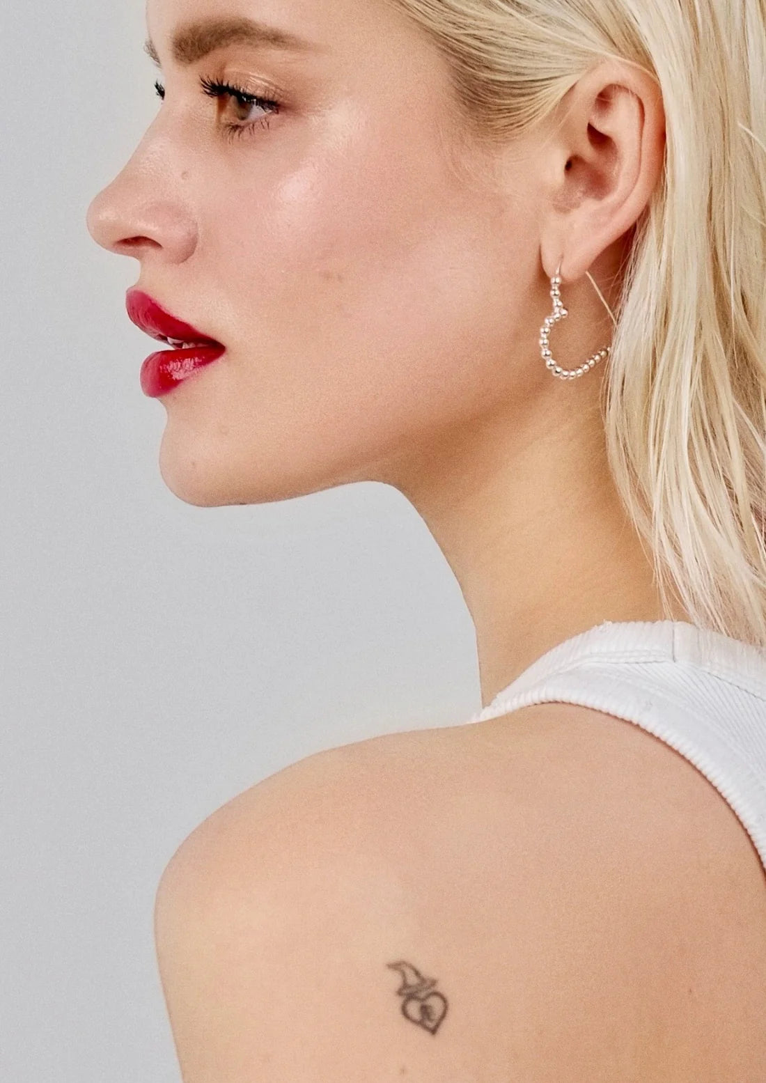 Bold Heart Hoops Silver