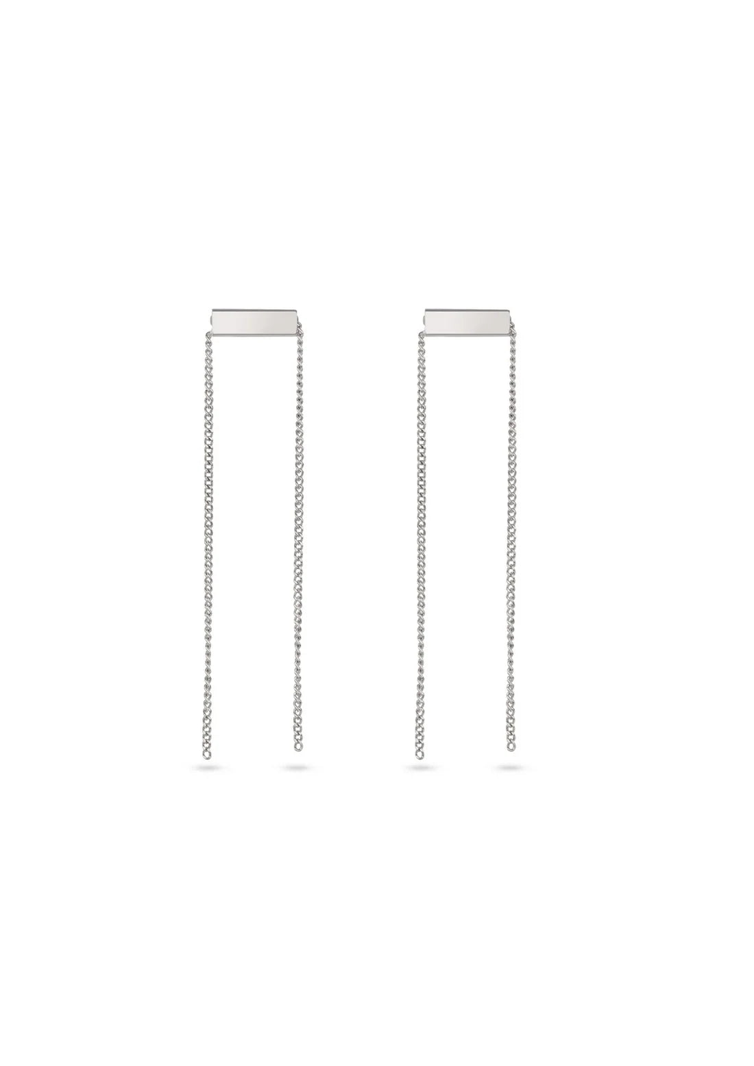 Chunnel Stud Earrings Silver