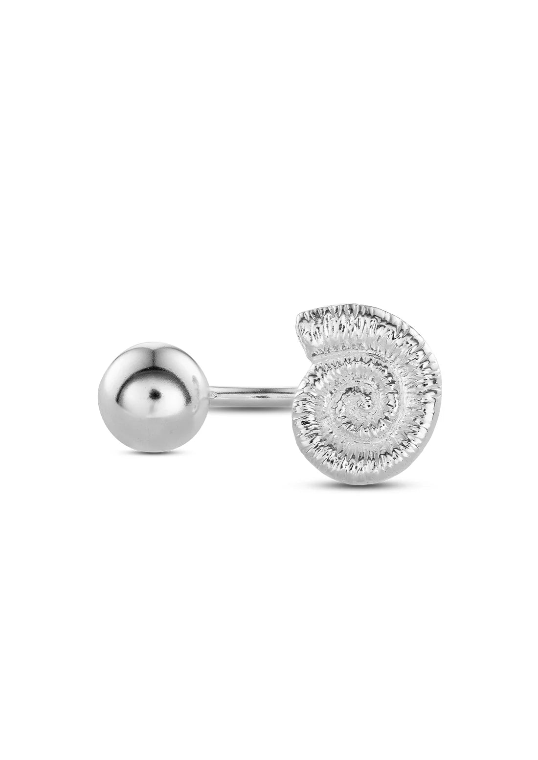 Sea Snail Open Ring Silver